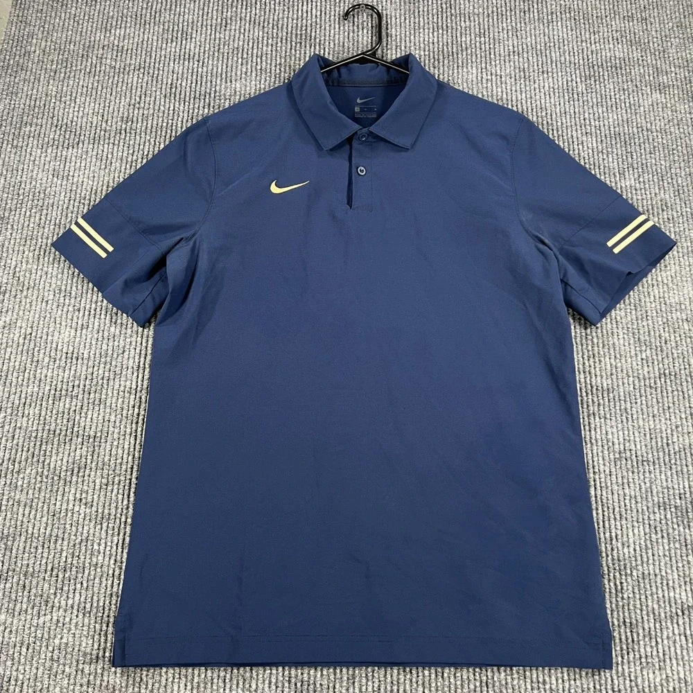 Nike Flex Gameday Polo Shirt Mens Medium Blue Short Sleeve Casual Active Golf
